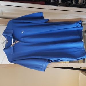 Authentic Burberry men's blue monogram polo shirt